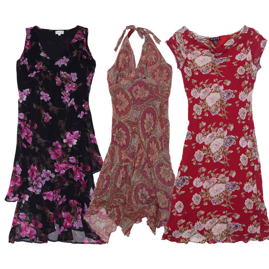 Women’s Y2K Slip Dress Collection | Vintage Floral & Sheer Dresses Wholesale (S-L)