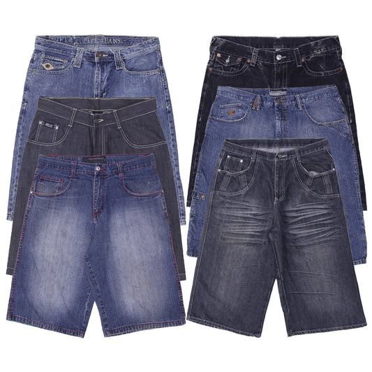 Men’s Streetwear Denim Shorts | Branded Jorts with Embroidered Details