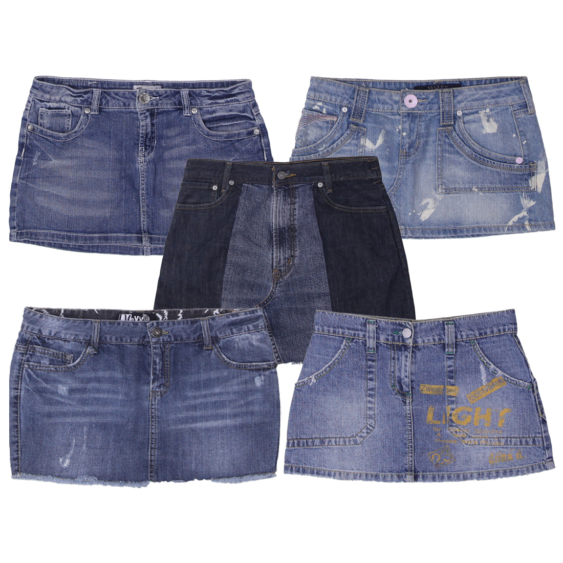 Y2K Ladies Mini Denim Skirts | Vintage 2000s Mixed Brand Denim Skirts