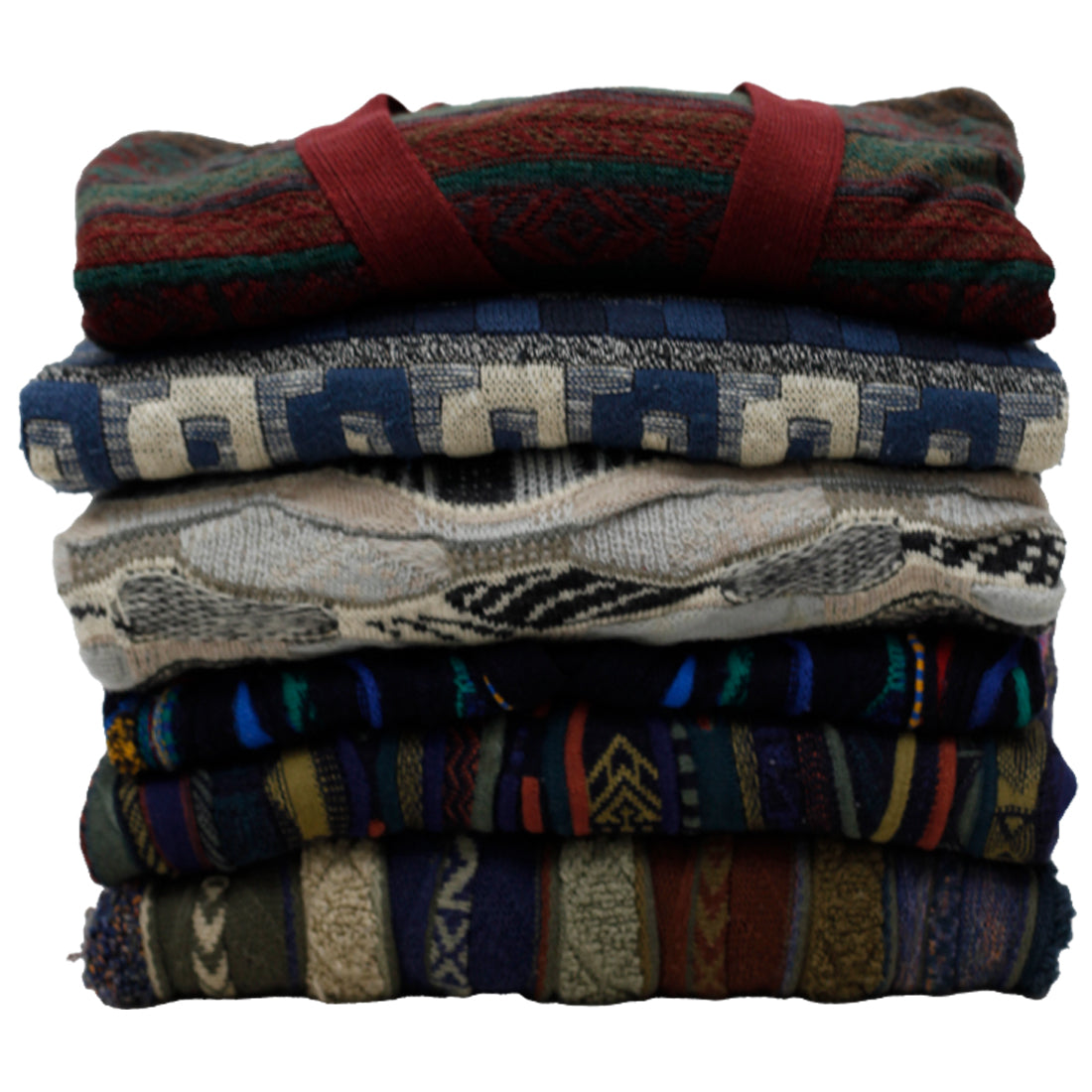 Coogi Style 3D Pattern Sweater | Vintage 90s Streetwear Knit Pullover (S-XXL)