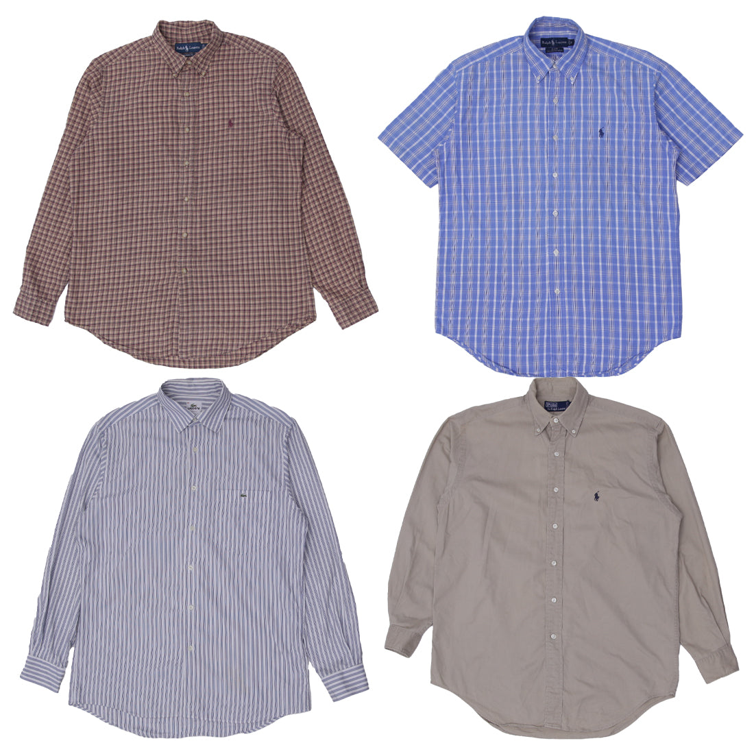 Men’s Premium Cotton Button-Down Shirts | Ralph Lauren & Lacoste Style Casual Wear (S-L)
