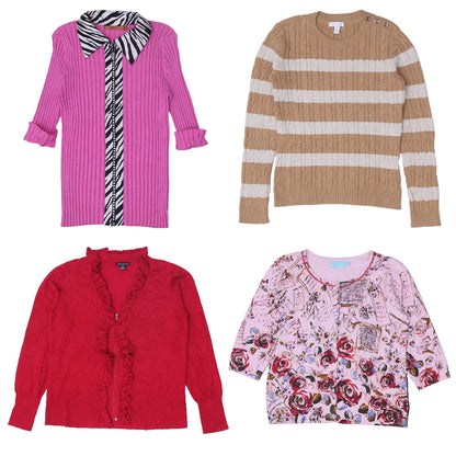 Y2K Striped Cable Knit Sweater for Women | Cozy Winter Pullover (S-L)