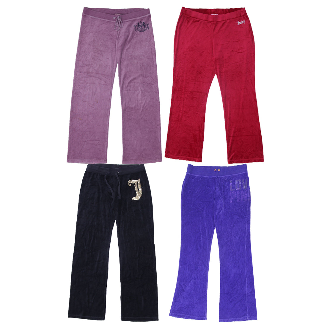 Y2K Juicy Couture Velour Sweatpants | Retro Low Rise Track Pants