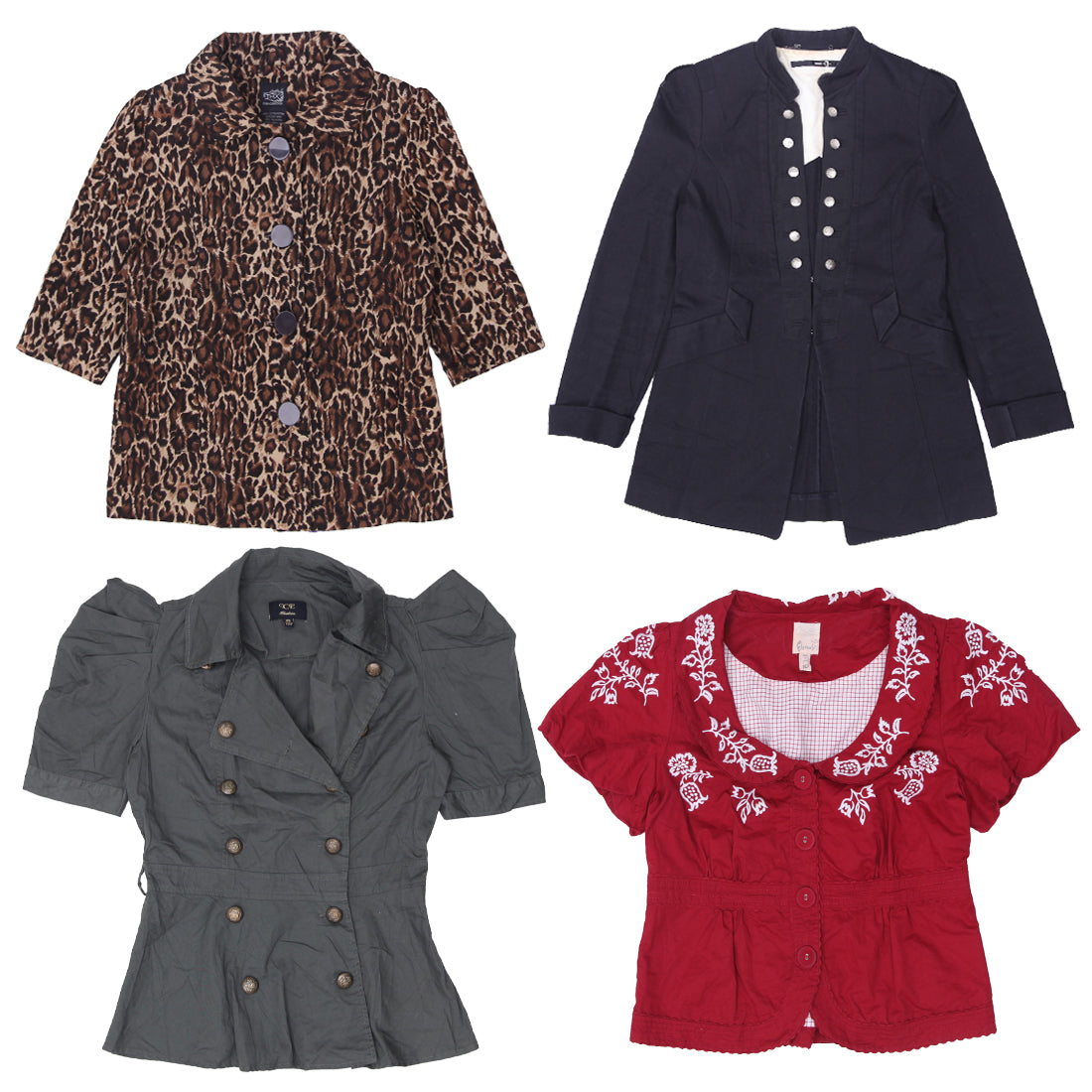 Y2K Women’s Cotton Peacoat Jacket | Vintage Military Style Short Coat (S-XL)