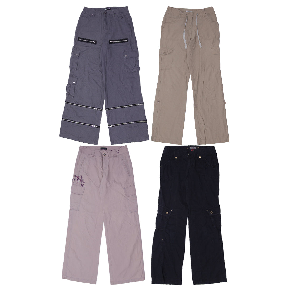 Y2K Cargo Pants for Women | Baggy Utility Streetwear Trousers