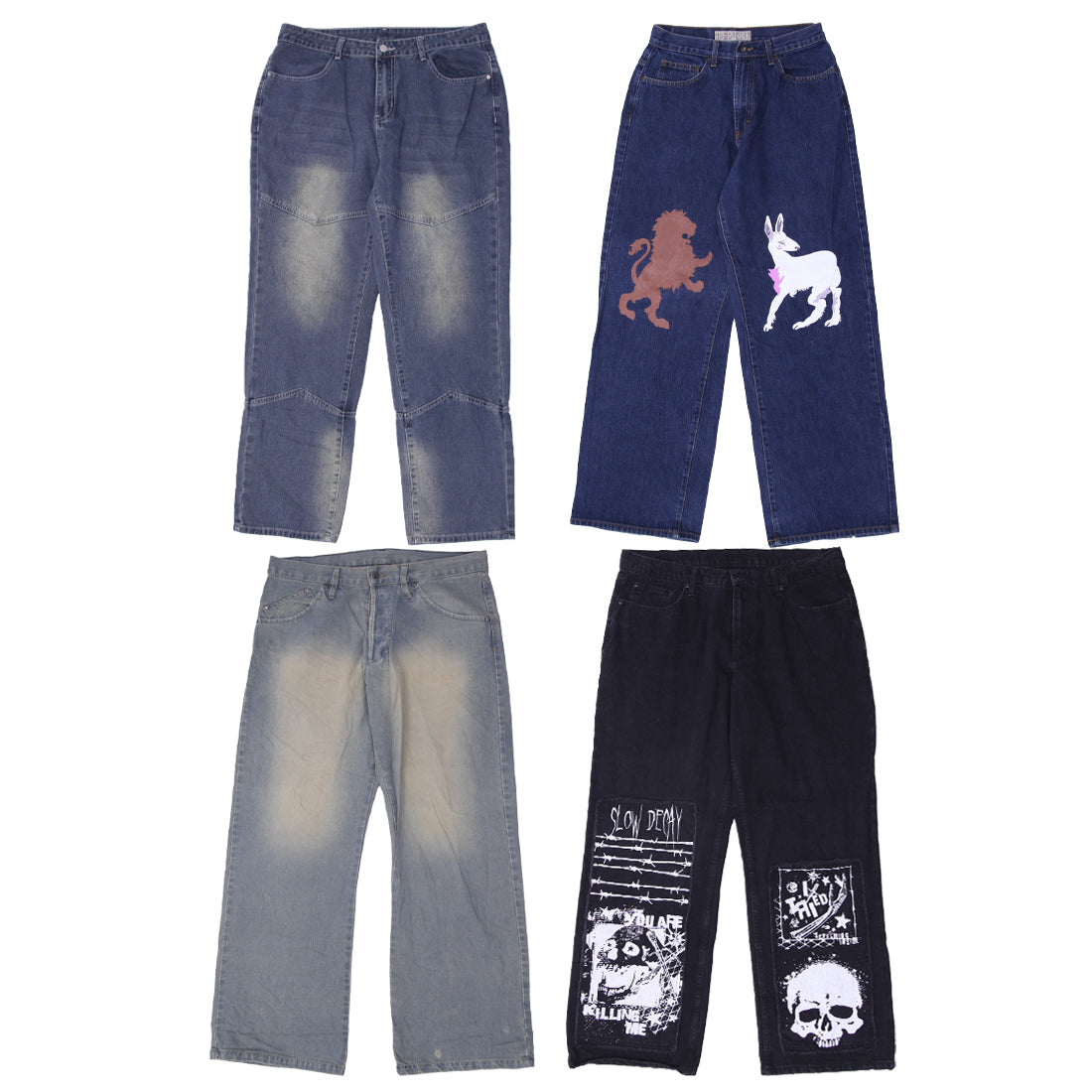 Men’s Y2K Jeans | Unbranded Loose Fit Vintage Style Denim