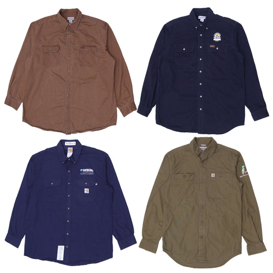 Carhartt Men’s Heavy Cotton Work Shirt | Durable Long Sleeve Utility Wear (S-XL)