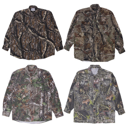 Men’s Vintage Realtree Camo Button-Up Shirt | Long Sleeve Hunting Outdoor S–XXL