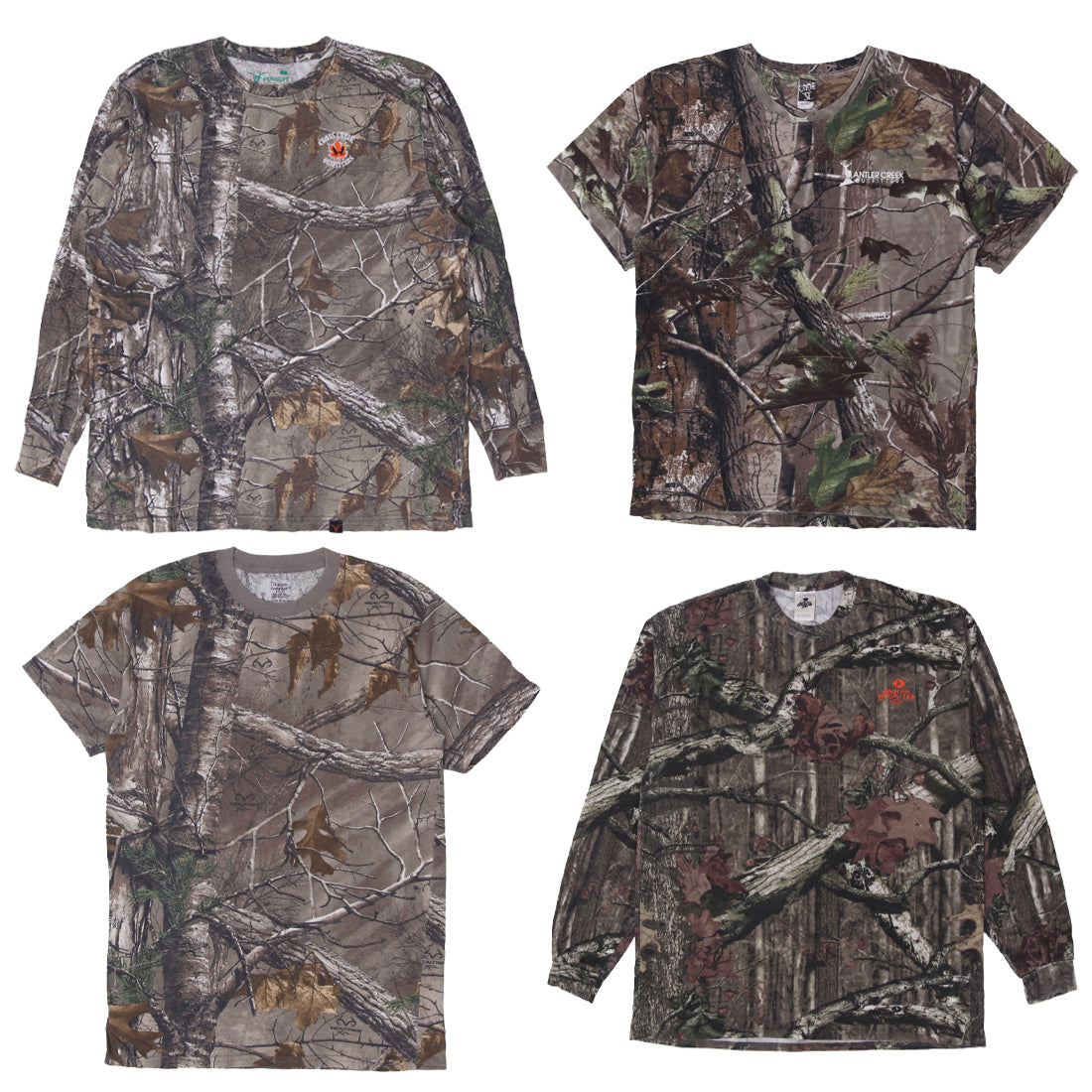 Men’s Vintage Realtree Hunting T-Shirts Short & Long Sleeve Retro Camo Graphic Tees (S-XXL)