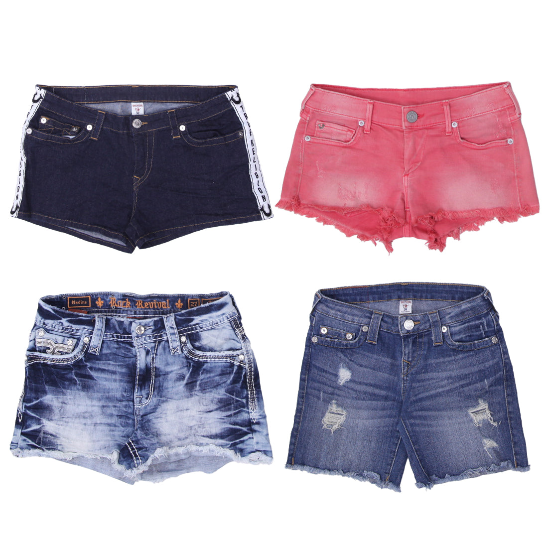 Y2K Women’s Denim Shorts | True Religion, Miss Me, Rock Revival Branded
