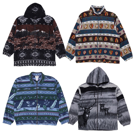 Printed Fleece Jackets for Men & Women | Sustainable Winter Outerwear (S-XXL)