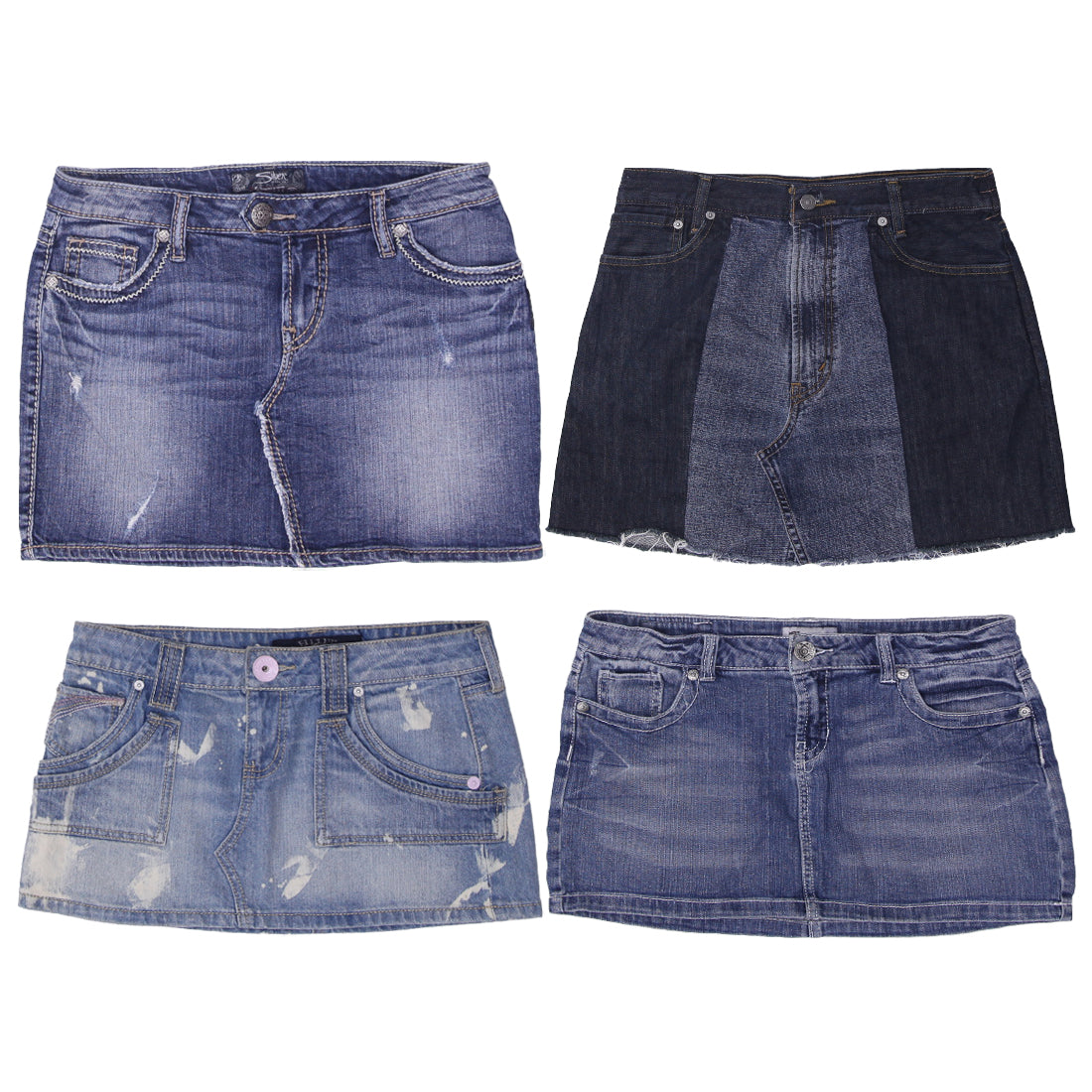 Y2K Ladies Mini Denim Skirts | Vintage 2000s Mixed Brand Denim Skirts