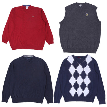 Vintage Branded Men’s Sweaters | Levi’s, Lacoste, Tommy Hilfiger & Nike Golf Knitwear (S-XXL)