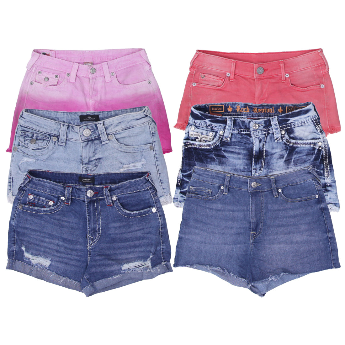 Y2K Women’s Denim Shorts | True Religion, Miss Me, Rock Revival Branded