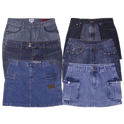 Y2K Ladies Mini Denim Skirts | Vintage 2000s Mixed Brand Denim Skirts