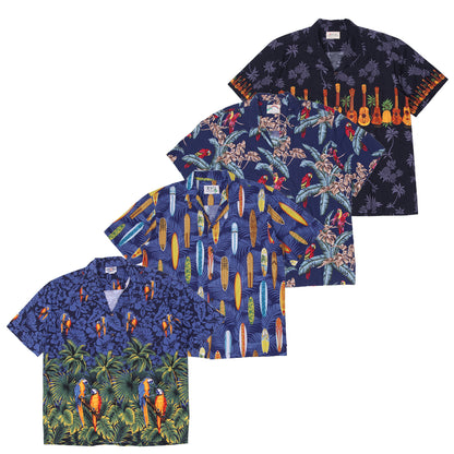 Men’s Vintage Hawaiian Shirt | Tropical Print Short Sleeve Summer Shirts (S-XXL)