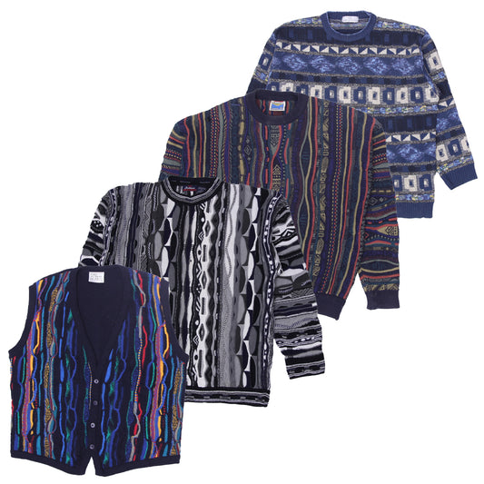 Coogi Style 3D Pattern Sweater | Vintage 90s Streetwear Knit Pullover (S-XXL)