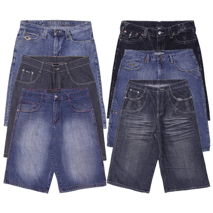 Men’s Streetwear Denim Shorts | Branded Jorts with Embroidered Details