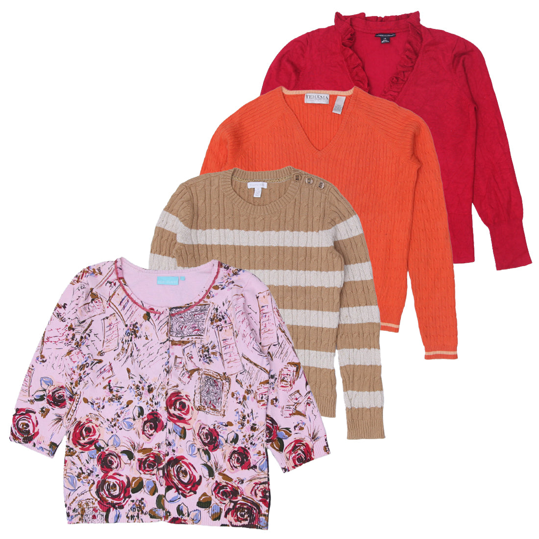 Y2K Striped Cable Knit Sweater for Women | Cozy Winter Pullover (S-L)