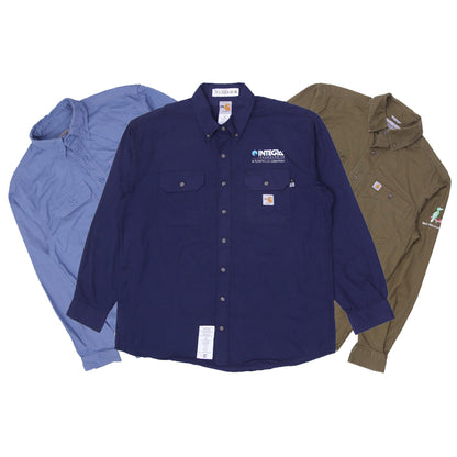 Carhartt Men’s Heavy Cotton Work Shirt | Durable Long Sleeve Utility Wear (S-XL)