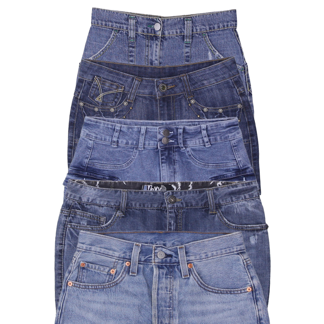 Y2K Ladies Mini Denim Skirts | Vintage 2000s Mixed Brand Denim Skirts