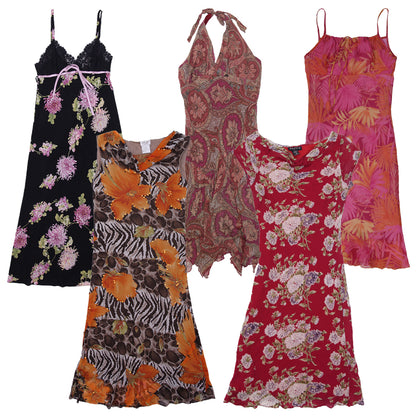 Women’s Y2K Slip Dress Collection | Vintage Floral & Sheer Dresses Wholesale (S-L)