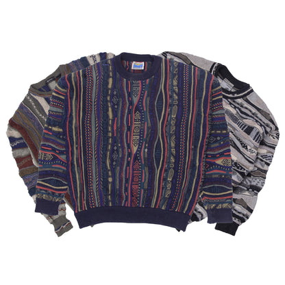 Coogi Style 3D Pattern Sweater | Vintage 90s Streetwear Knit Pullover (S-XXL)