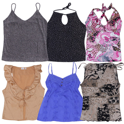 Women’s Y2K Tops Collection Wholesale | Vintage Halter, Cami & Sheer Styles (S-L)