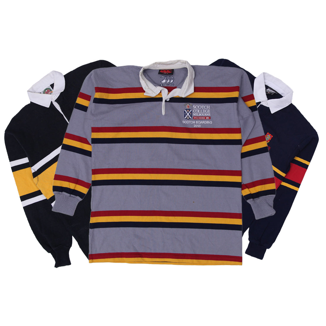 Men’s Classic Rugby T-Shirt | Long Sleeve Collared Unbranded Casual Top (S-XXL)