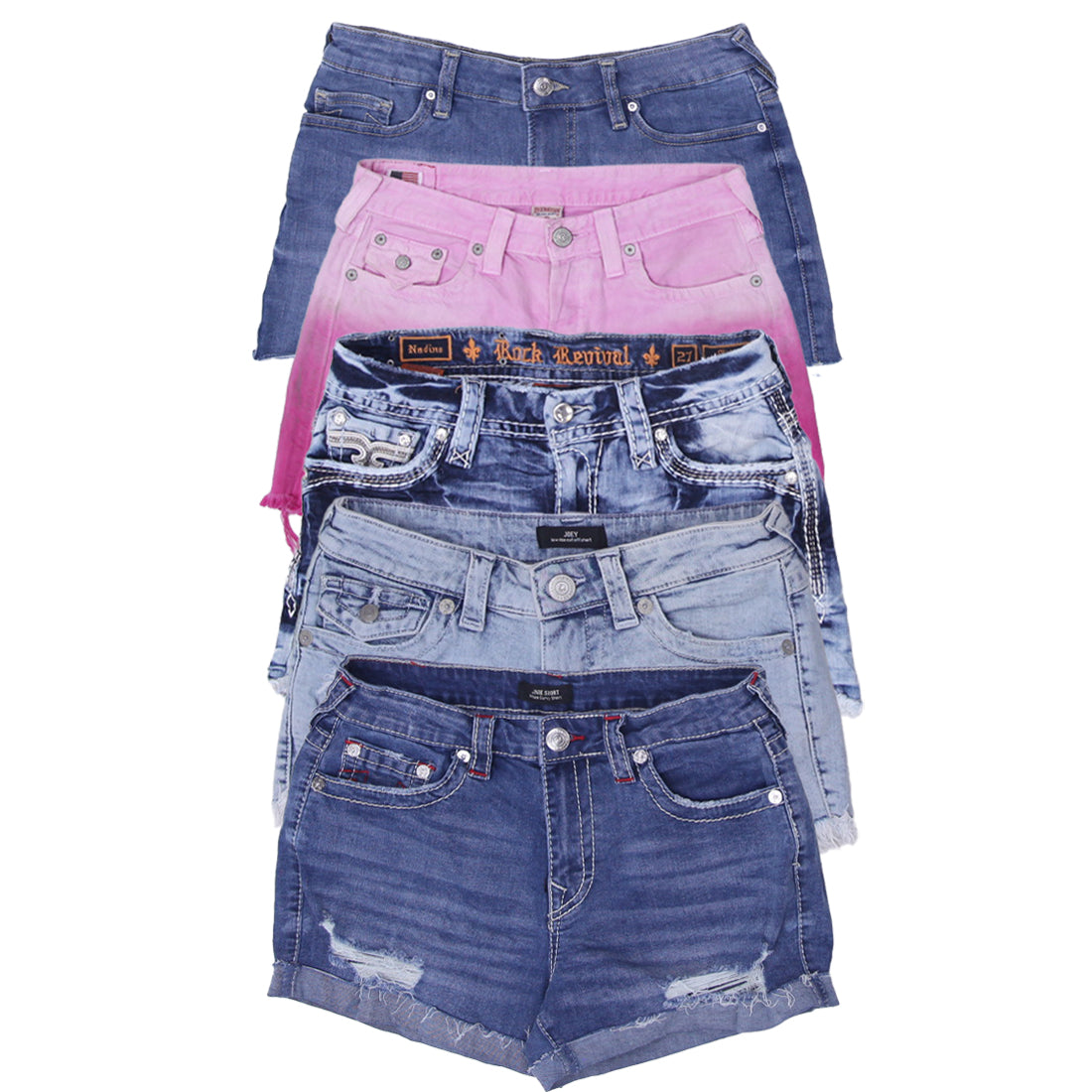 Y2K Women’s Denim Shorts | True Religion, Miss Me, Rock Revival Branded