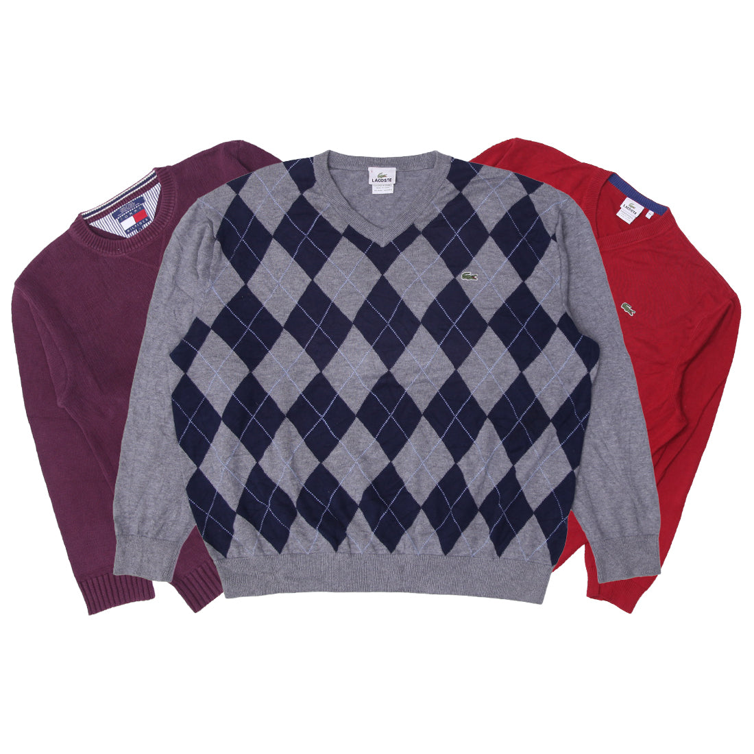 Vintage Branded Men’s Sweaters | Levi’s, Lacoste, Tommy Hilfiger & Nike Golf Knitwear (S-XXL)