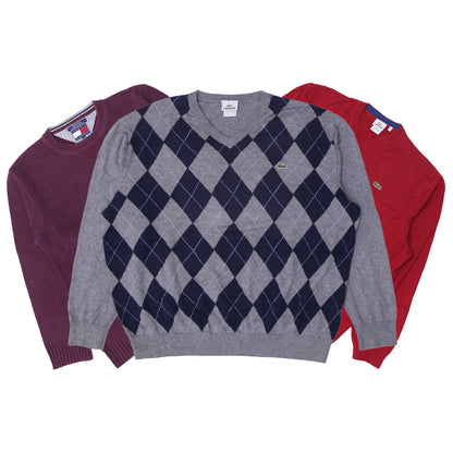 Vintage Branded Men’s Sweaters | Levi’s, Lacoste, Tommy Hilfiger & Nike Golf Knitwear (S-XXL)