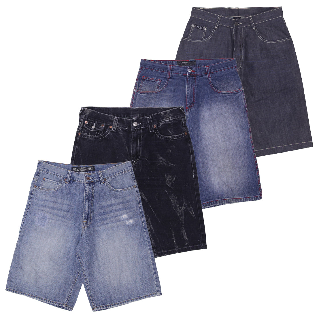 Men’s Streetwear Denim Shorts | Branded Jorts with Embroidered Details