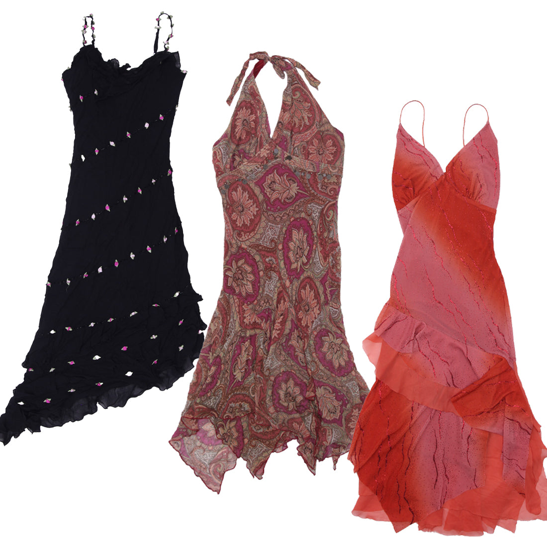 Women’s Y2K Slip Dress Collection | Vintage Floral & Sheer Dresses Wholesale (S-L)