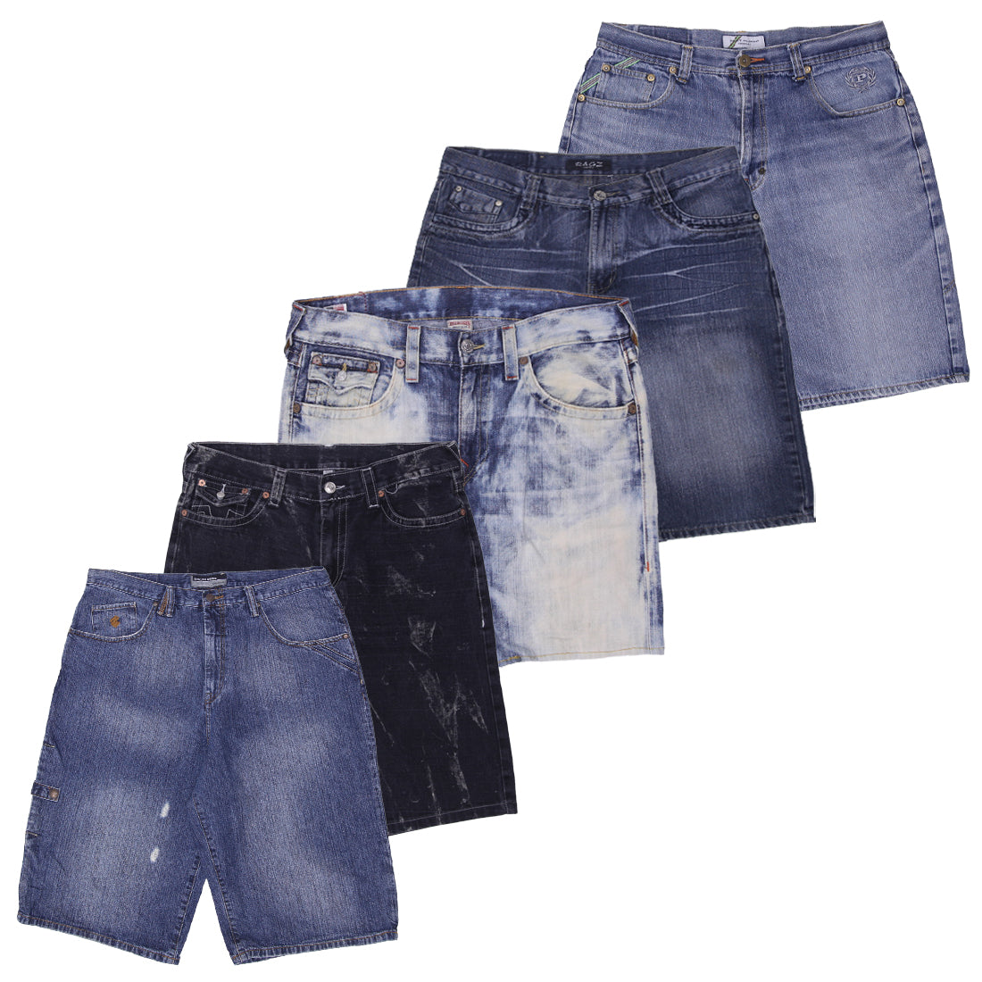 Men’s Streetwear Denim Shorts | Branded Jorts with Embroidered Details
