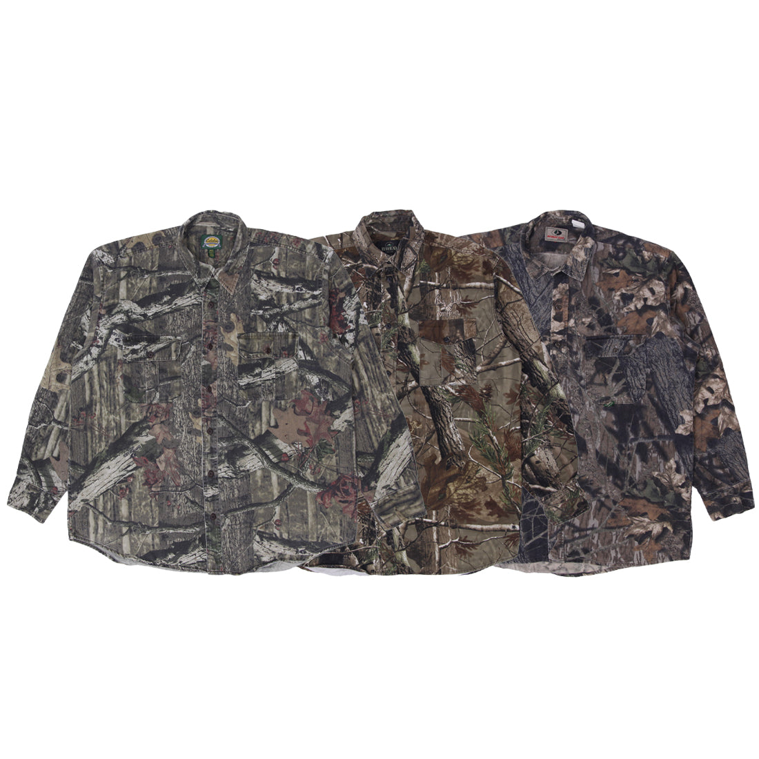 Men’s Vintage Realtree Camo Button-Up Shirt | Long Sleeve Hunting Outdoor S–XXL
