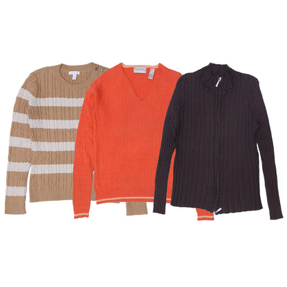 Y2K Striped Cable Knit Sweater for Women | Cozy Winter Pullover (S-L)