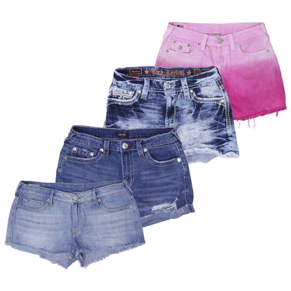 Y2K Women’s Denim Shorts | True Religion, Miss Me, Rock Revival Branded