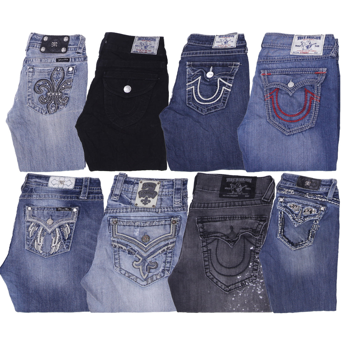 Men’s & Women’s Designer Jeans – True Religion, Miss Me & Rock Revival | Flare & Straight Premium Denim