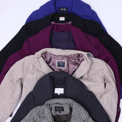 Y2K Ladies Wool Peacoat Jacket | Elegant Winter Outwear (S-L)