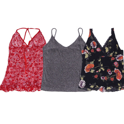 Women’s Y2K Tops Collection Wholesale | Vintage Halter, Cami & Sheer Styles (S-L)