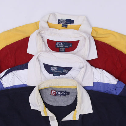 Men’s Ralph Lauren Rugby Polo T-Shirts | Classic Long Sleeve Collared Cotton Top (S-XXL)