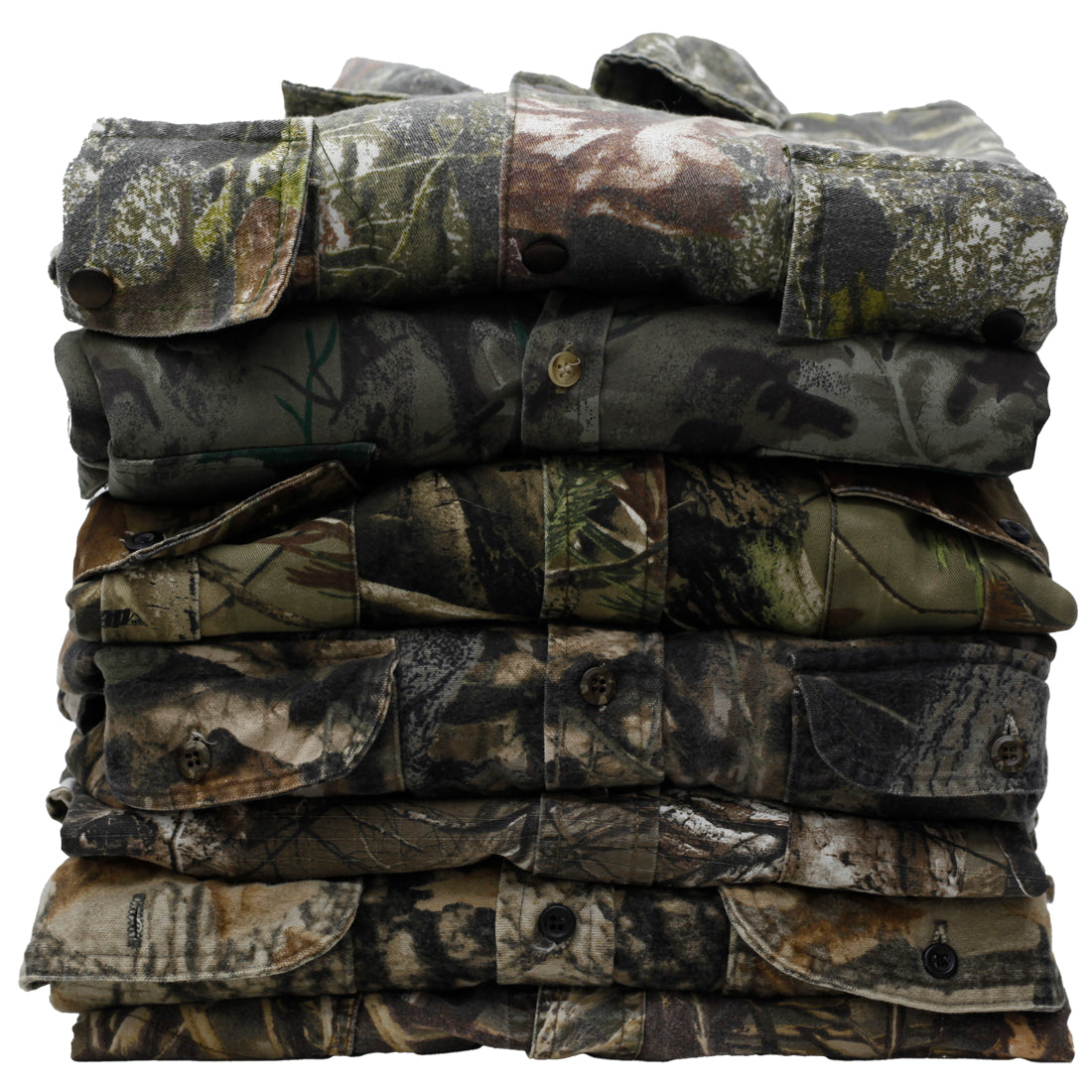 Men’s Vintage Realtree Camo Button-Up Shirt | Long Sleeve Hunting Outdoor S–XXL