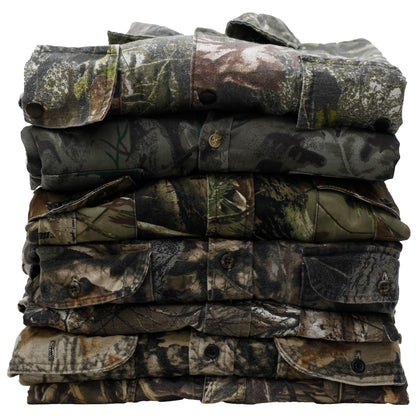 Men’s Vintage Realtree Camo Button-Up Shirt | Long Sleeve Hunting Outdoor S–XXL