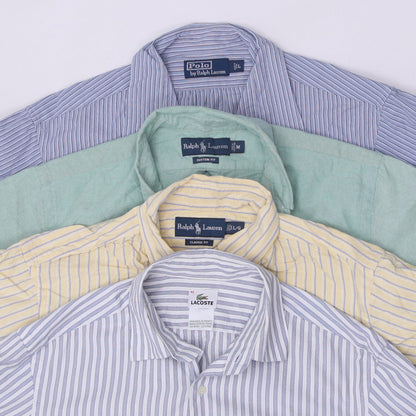 Men’s Premium Cotton Button-Down Shirts | Ralph Lauren & Lacoste Style Casual Wear (S-L)