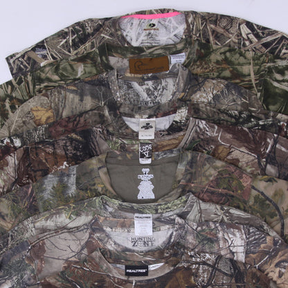 Men’s Vintage Realtree Hunting T-Shirts Short & Long Sleeve Retro Camo Graphic Tees (S-XXL)