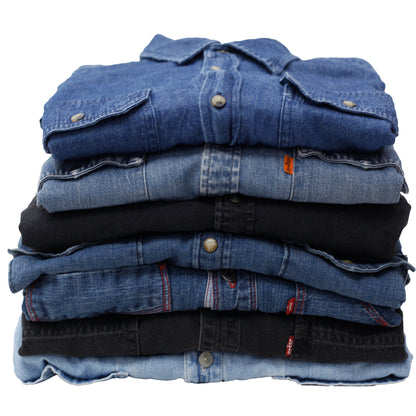 Men’s Long Sleeve Denim Shirts | Lee, Levi’s, Wrangler Branded (S-XXL)
