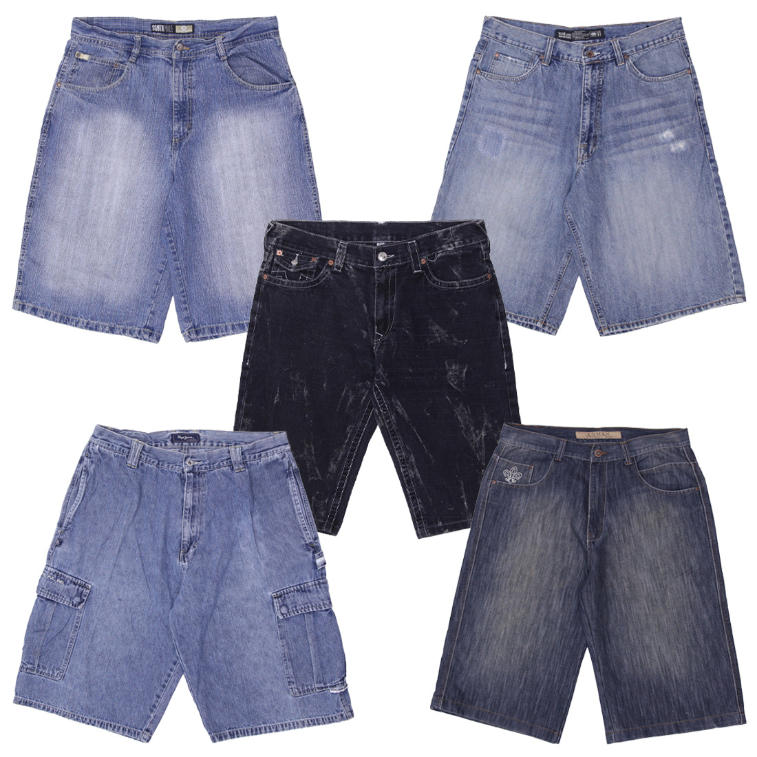 Men’s Streetwear Denim Shorts | Branded Jorts with Embroidered Details