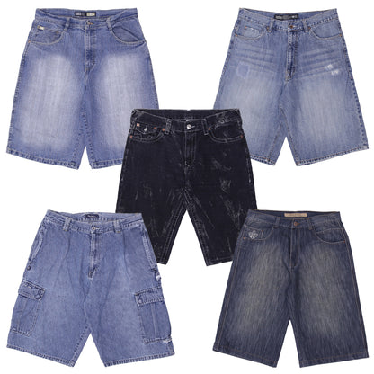 Men’s Streetwear Denim Shorts | Branded Jorts with Embroidered Details