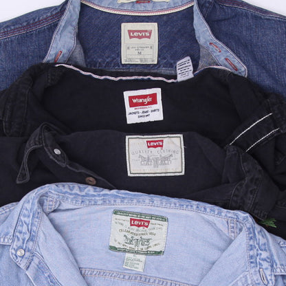 Men’s Long Sleeve Denim Shirts | Lee, Levi’s, Wrangler Branded (S-XXL)